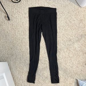 Old Navy Dark Gray Leggings with Leg Detail, Size: Medium